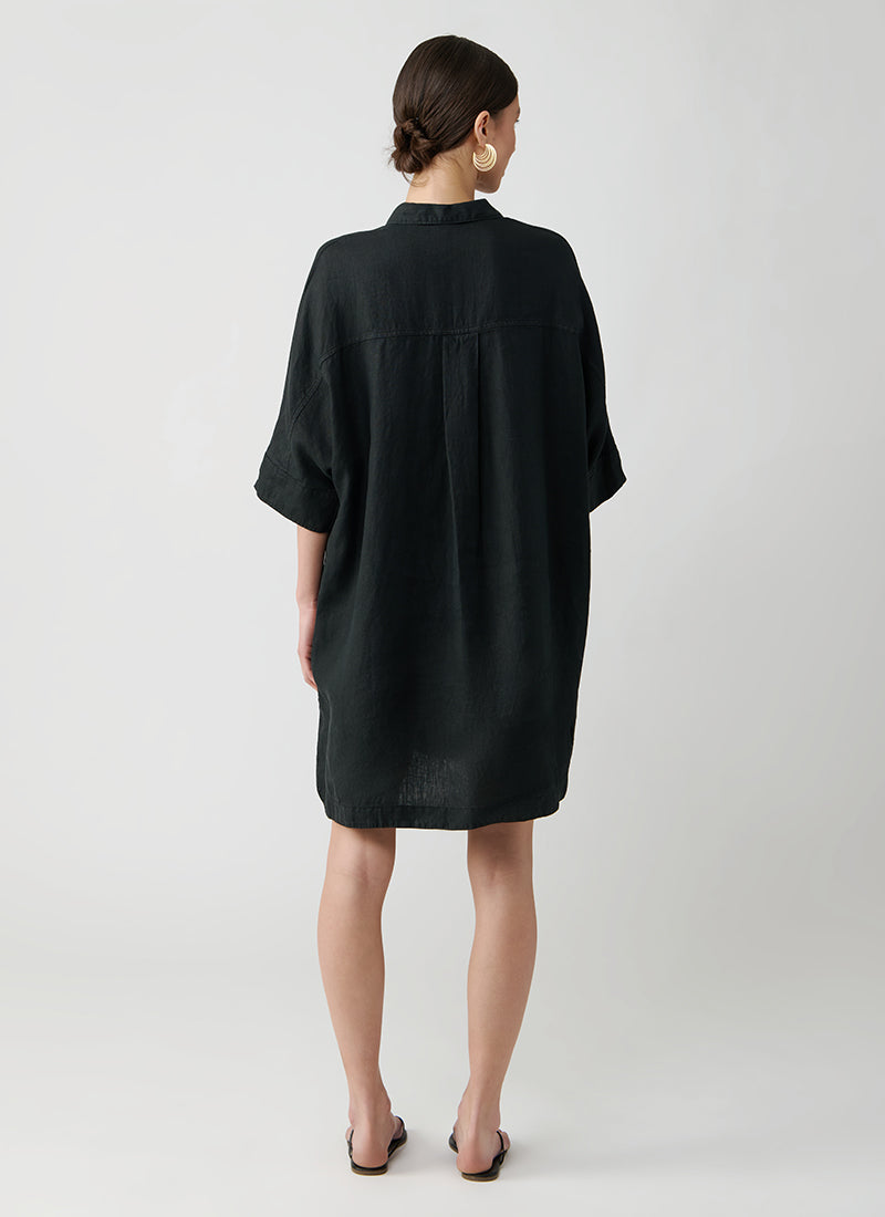 Rosso35 Linen Long Sleeve Shirt Dress