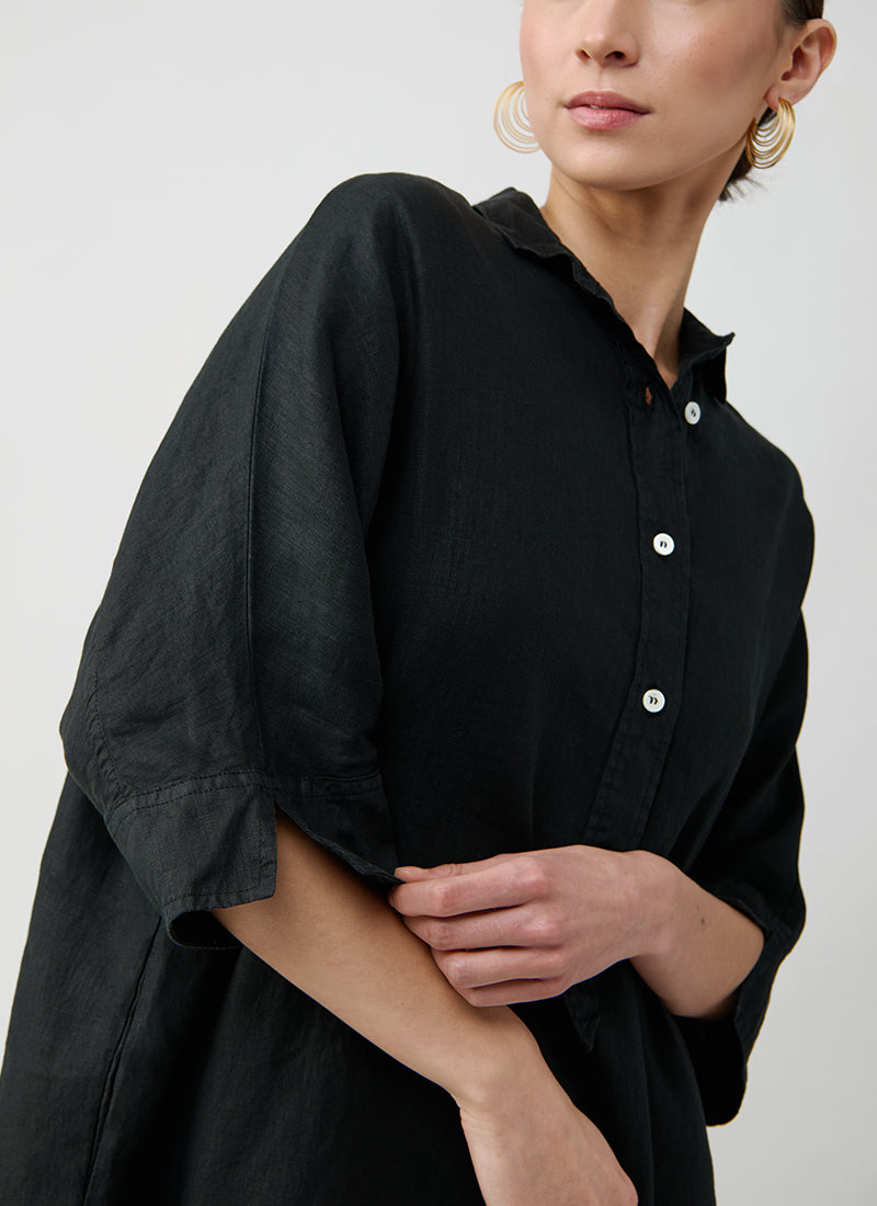Rosso35 Linen Long Sleeve Shirt Dress