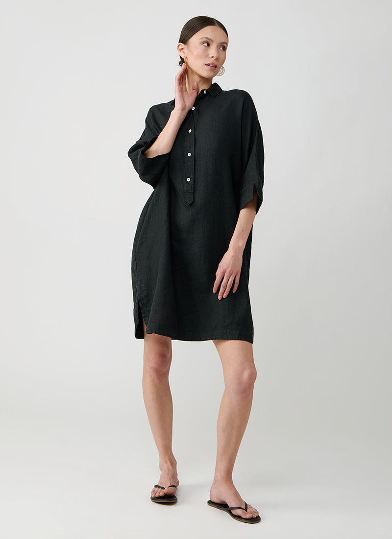 Rosso35 Linen Long Sleeve Shirt Dress