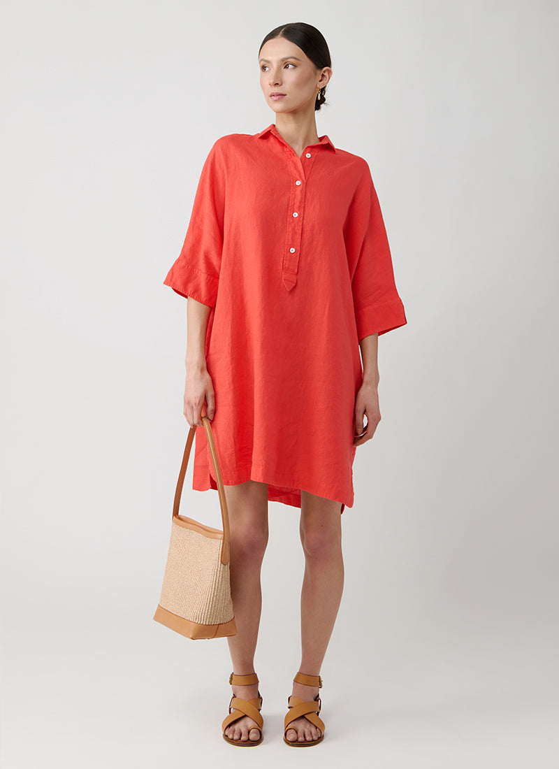 Rosso35 Linen Long Sleeve Shirt Dress