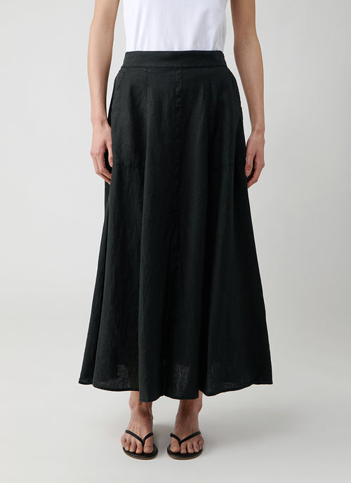 Rosso35 Linen Skirt With Split