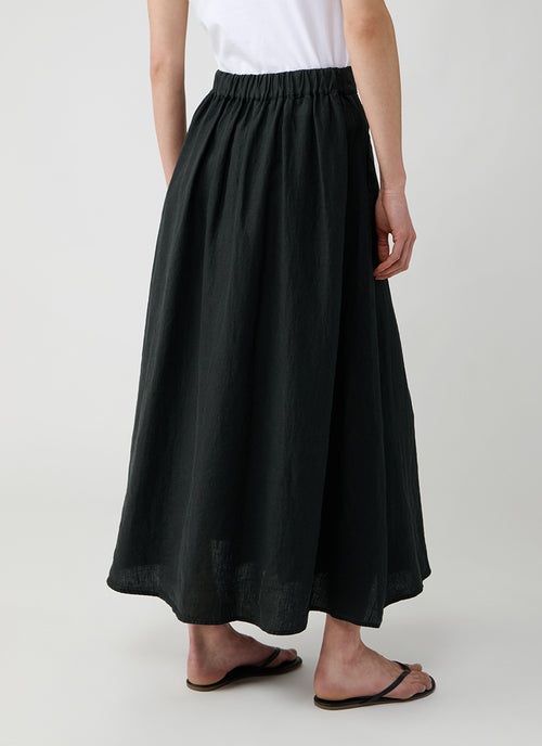 Rosso35 Linen Skirt With Split