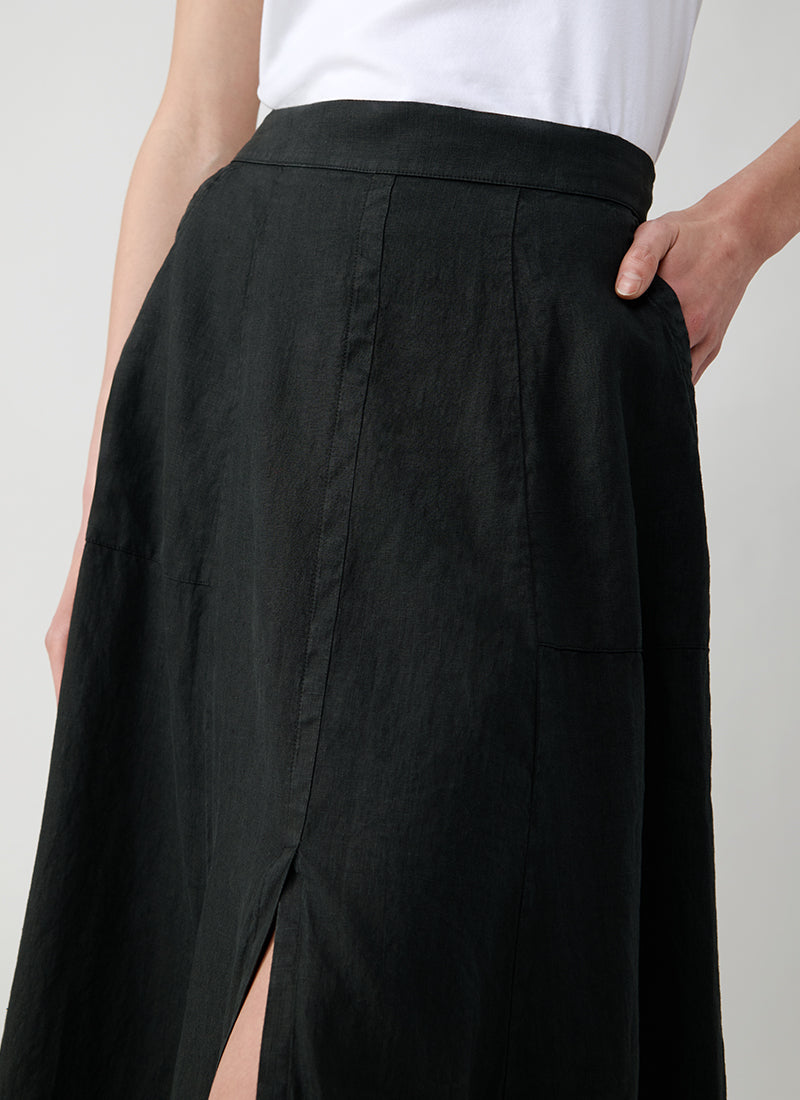 Rosso35 Linen Skirt With Split