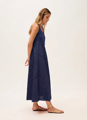 Rosso35 Linen Midi Tank Dress