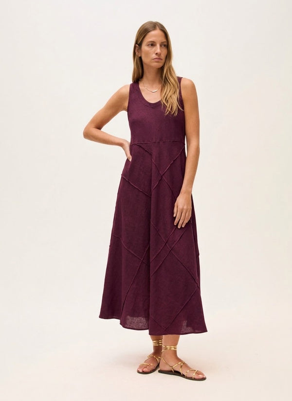 Rosso35 Linen Midi Tank Dress