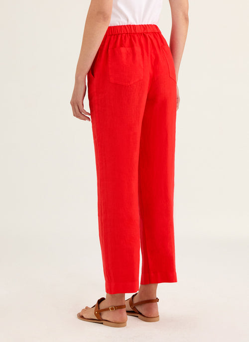 Rosso35 Pull On Linen Pants