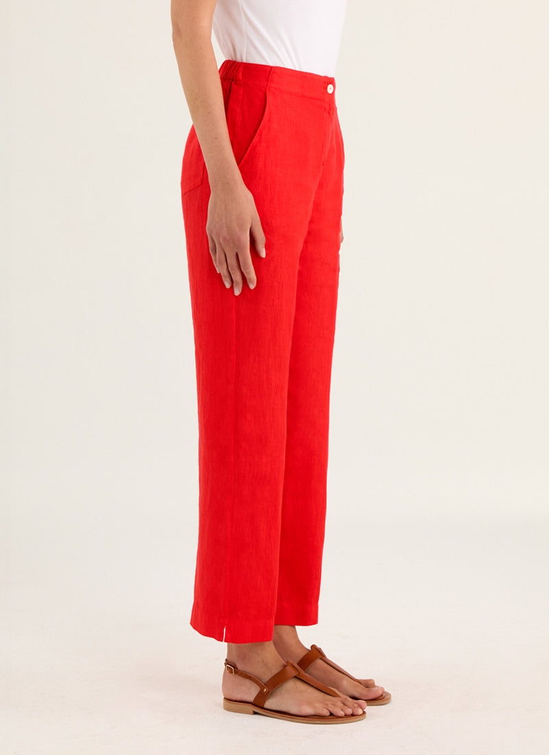 Rosso35 Pull On Linen Pants