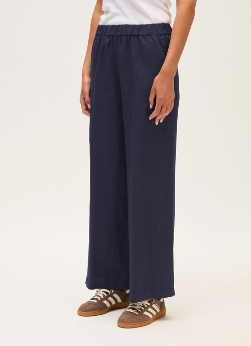 Linen Wide Leg Trousers by Rosso35