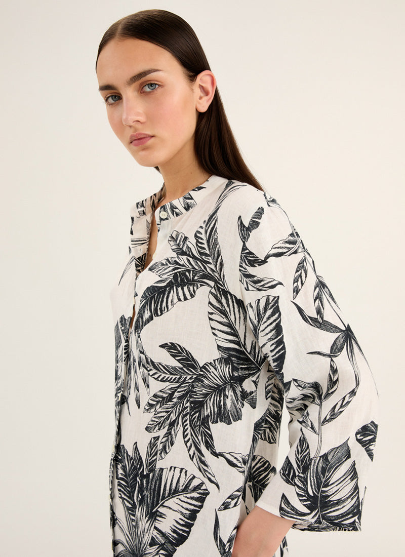 Rosso35 Printed Long Sleeve Maxi Dress