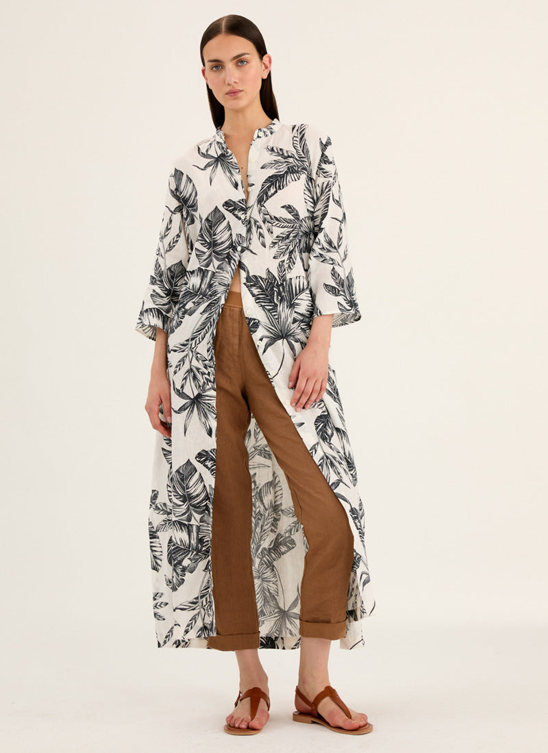 Rosso35 Printed Long Sleeve Maxi Dress