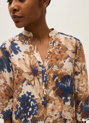 Printed Cotton Voile Tunic Top by Rosso35