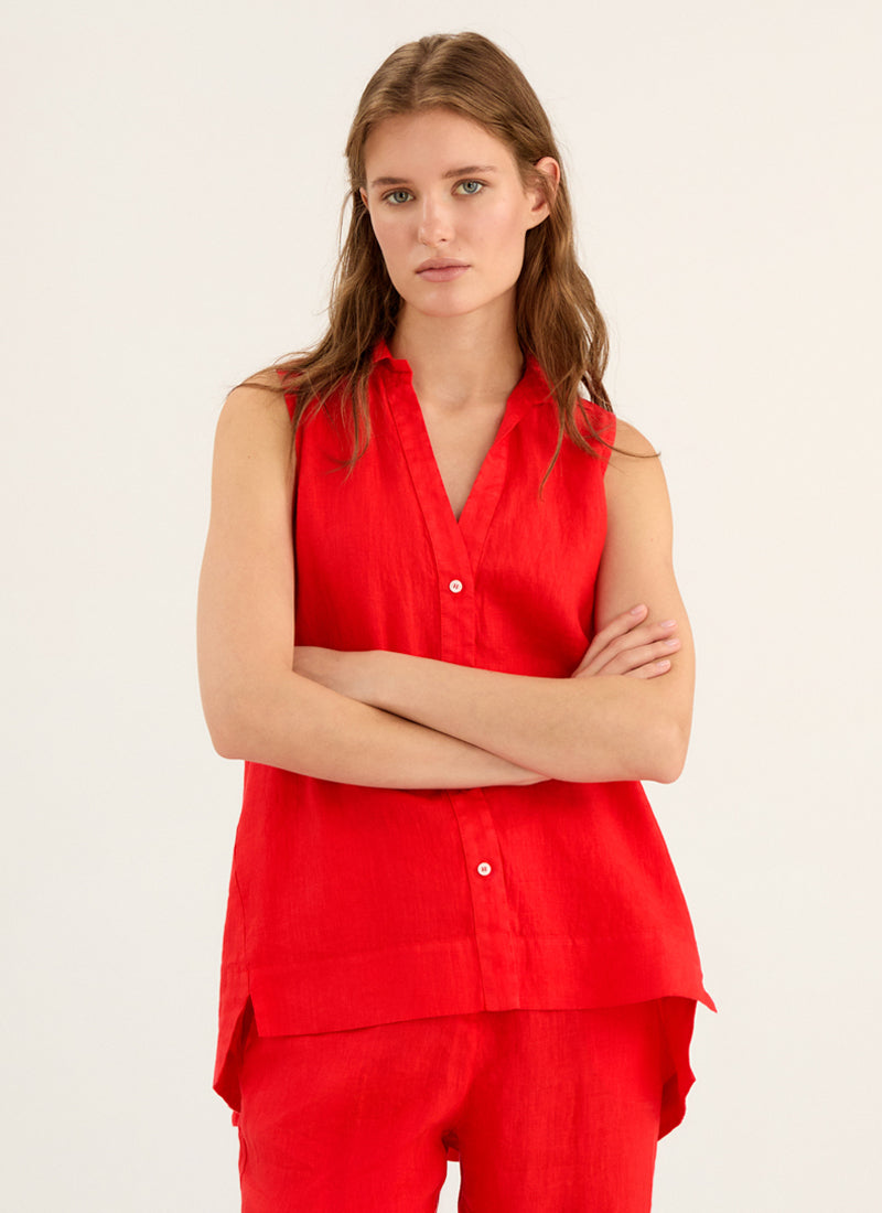 Rosso35 Sleeveless Button Up Shirt