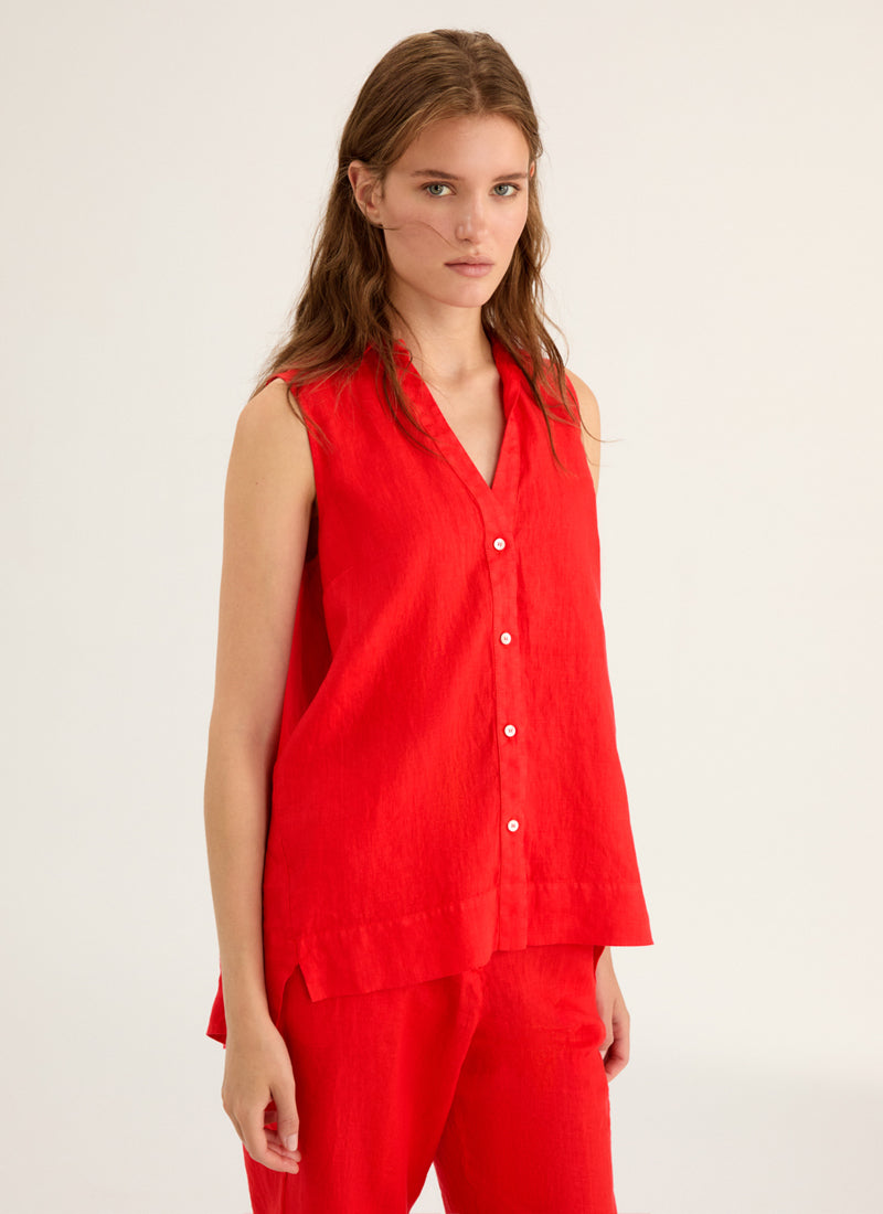 Rosso35 Sleeveless Button Up Shirt