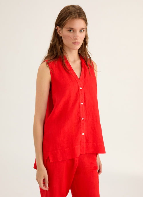 Rosso35 Sleeveless Button Up Shirt