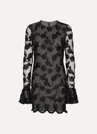  Flower Mesh Long Sleeve Mini Dress by ROTATE at Andrews 