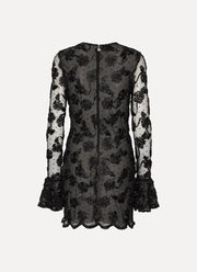  Flower Mesh Long Sleeve Mini Dress by ROTATE at Andrews 