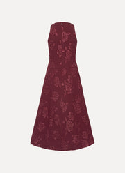 ROTATE Jacquard Flared Dress