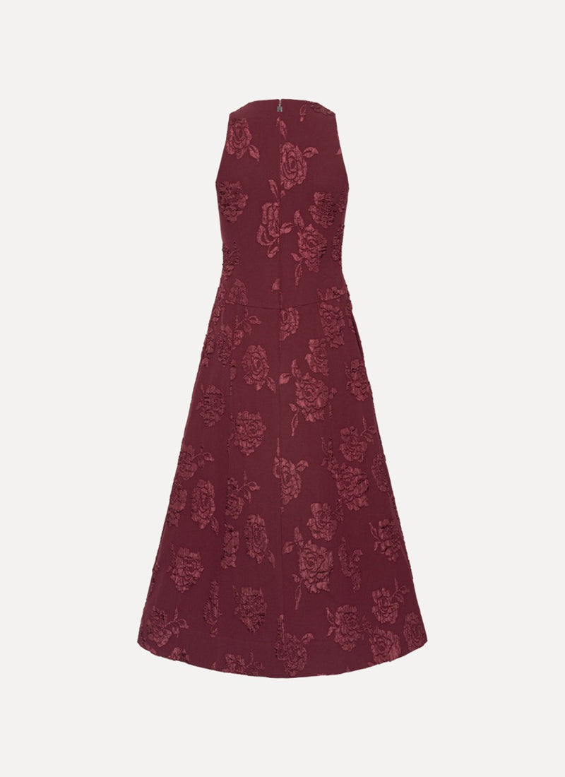 ROTATE Jacquard Flared Dress