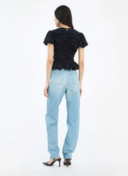  Ruched Puff Sleeve Top by ROTATE at Andrews 