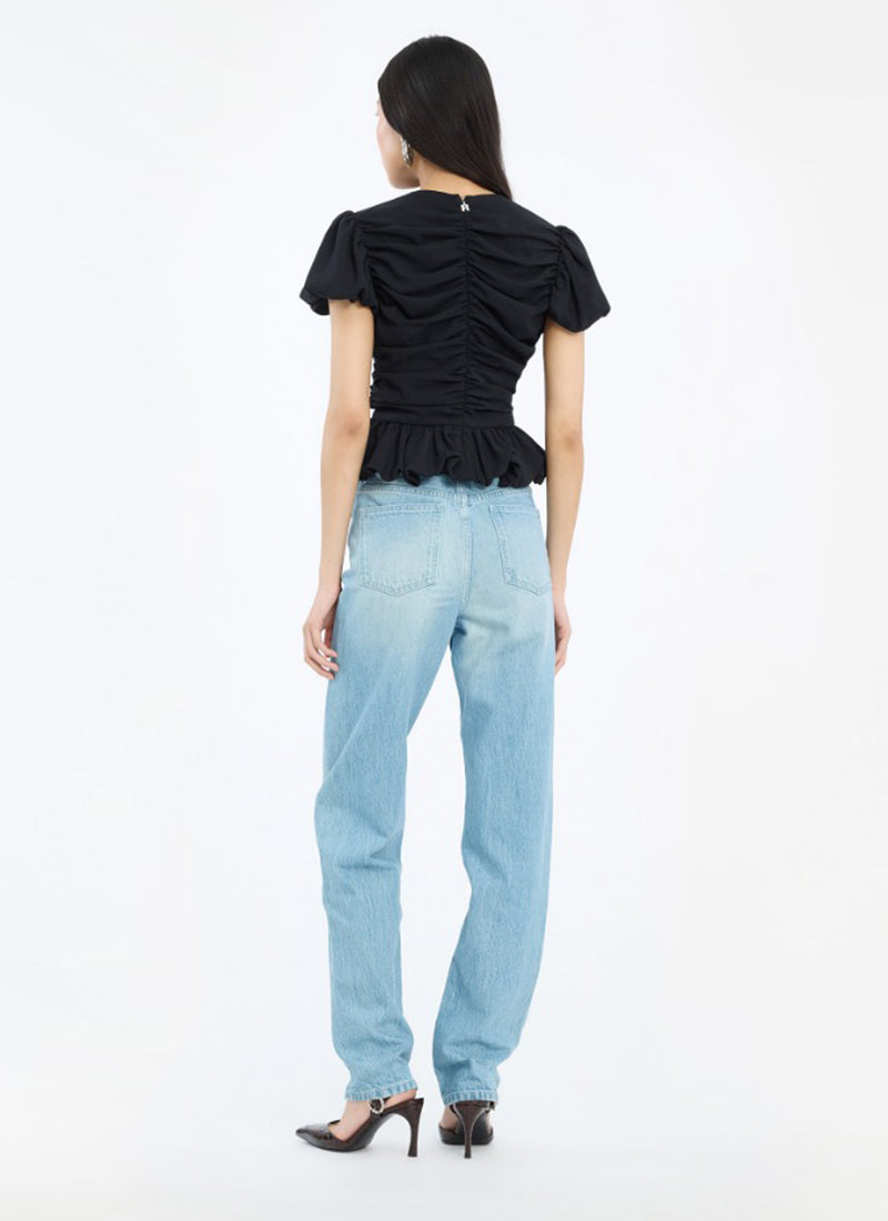  Ruched Puff Sleeve Top by ROTATE at Andrews 