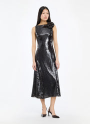 Sequins Midi Flared Dress