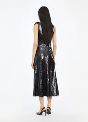 Sequins Midi Flared Dress