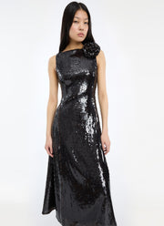 Sequins Midi Flared Dress