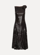 Sequins Midi Flared Dress