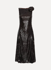 Sequins Midi Flared Dress