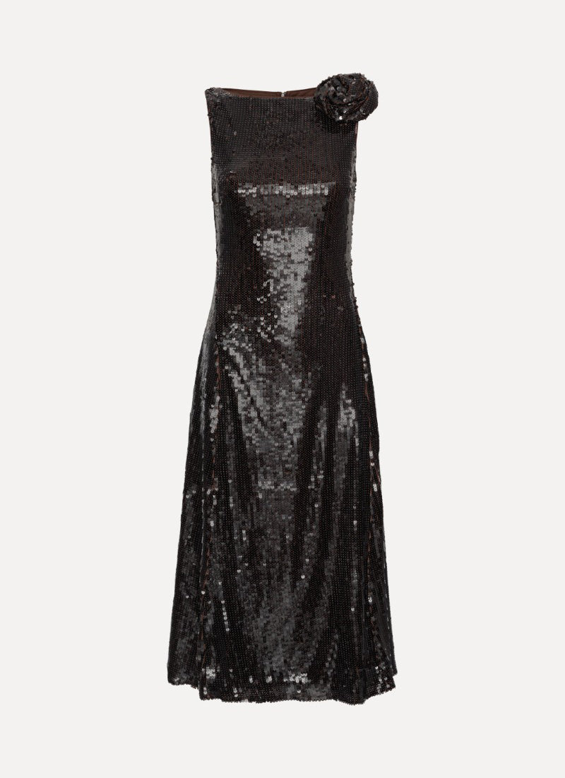 Sequins Midi Flared Dress