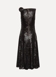 Sequins Midi Flared Dress
