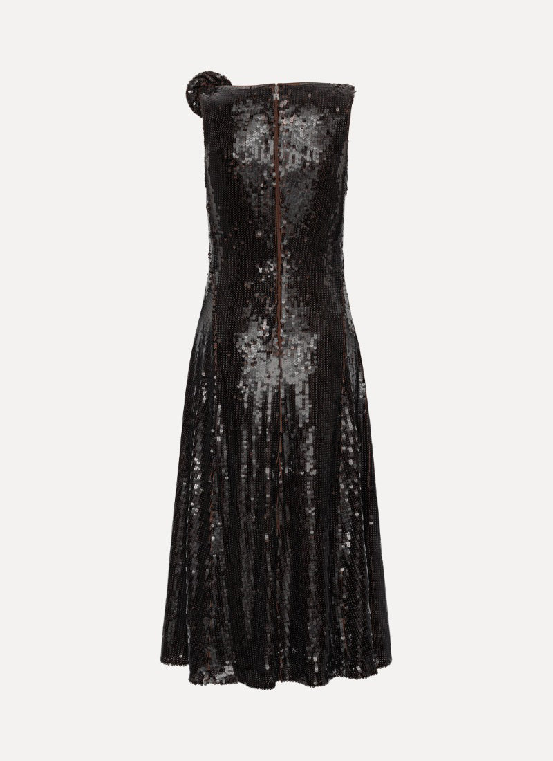 Sequins Midi Flared Dress