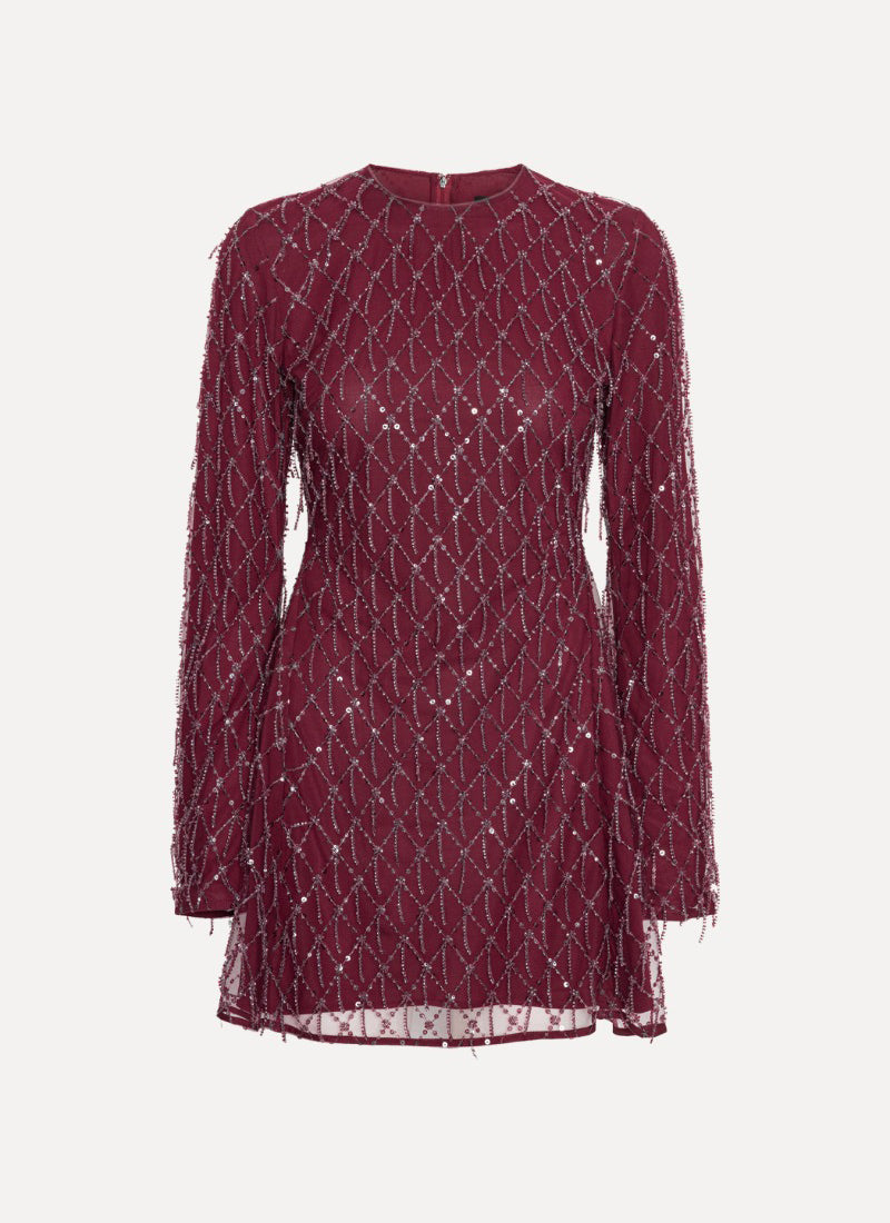 ROTATE Sequins Mini Flared Dress