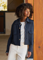 Rowan Cropped Sweatshirt Utility Jacket