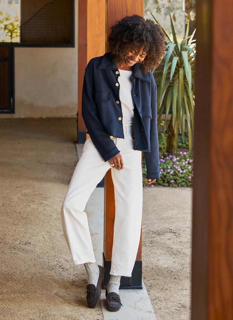 Rowan Cropped Sweatshirt Utility Jacket