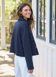 Rowan Cropped Sweatshirt Utility Jacket