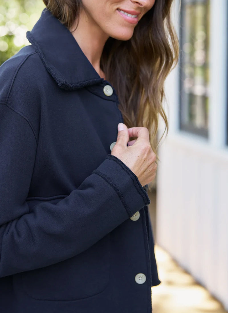 Rowan Cropped Sweatshirt Utility Jacket