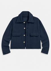 Rowan Cropped Sweatshirt Utility Jacket
