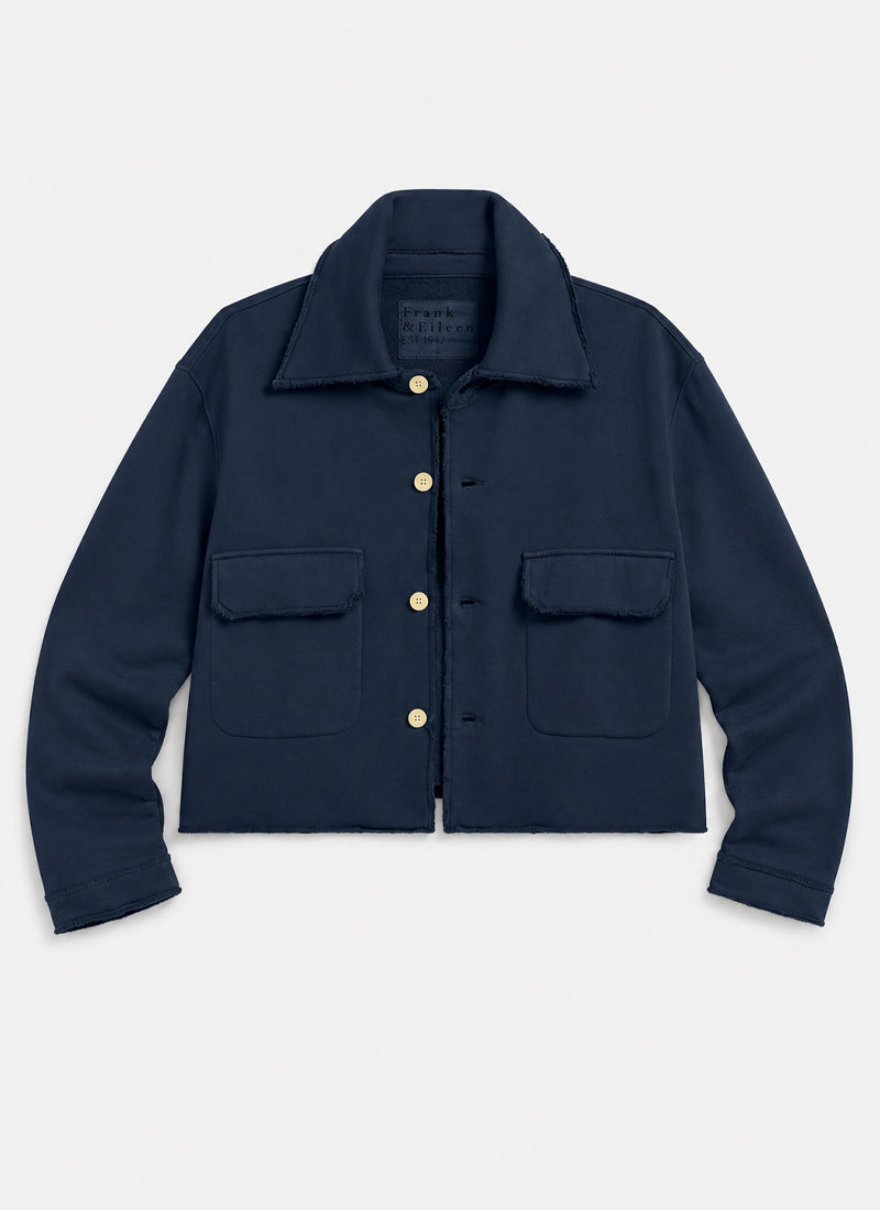 Rowan Cropped Sweatshirt Utility Jacket