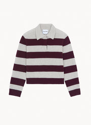 Royce Stripe Cashmere Polo Sweater