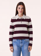 Royce Stripe Cashmere Polo Sweater