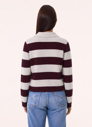 Royce Stripe Cashmere Polo Sweater