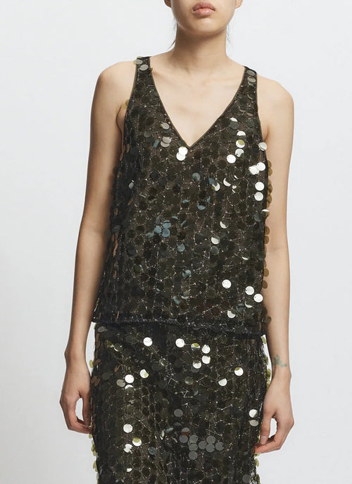 Sol Mesh Sequin Top