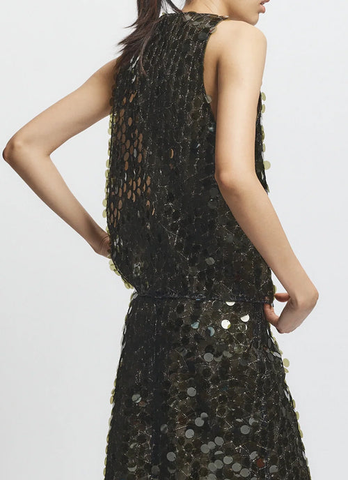Sol Mesh Sequin Top