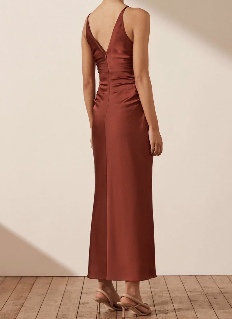 Shona Joy High Neck Midi Dress