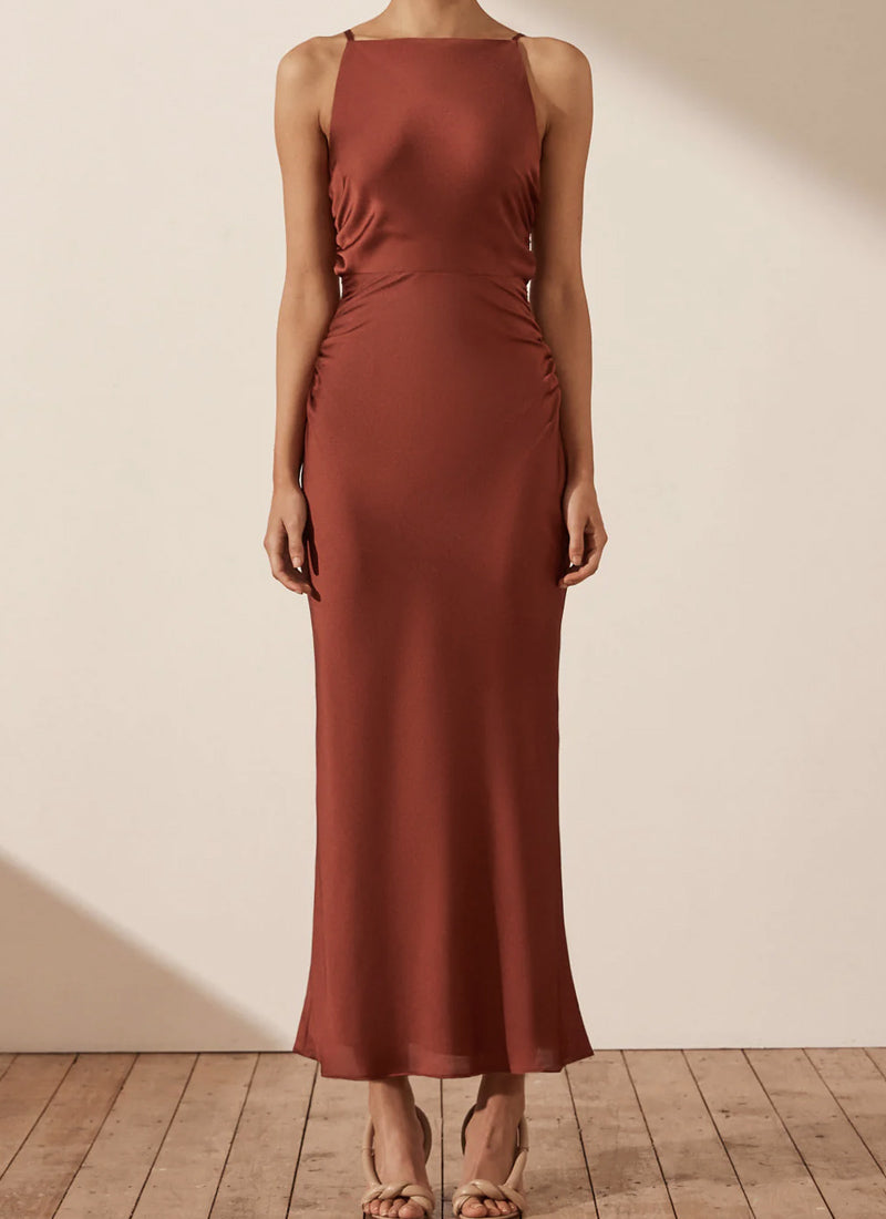 Shona Joy High Neck Midi Dress