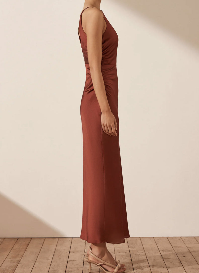 Shona Joy High Neck Midi Dress