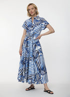 Sara Roka Drareen Tied Waist Shirt Dress