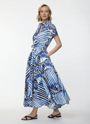 Sara Roka Drareen Tied Waist Shirt Dress