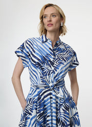 Sara Roka Drareen Tied Waist Shirt Dress